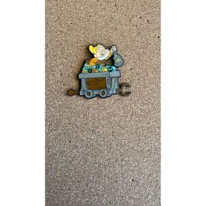 Disney Snow White "Happy" Mine Cart Gems Enamel Pin Collectible